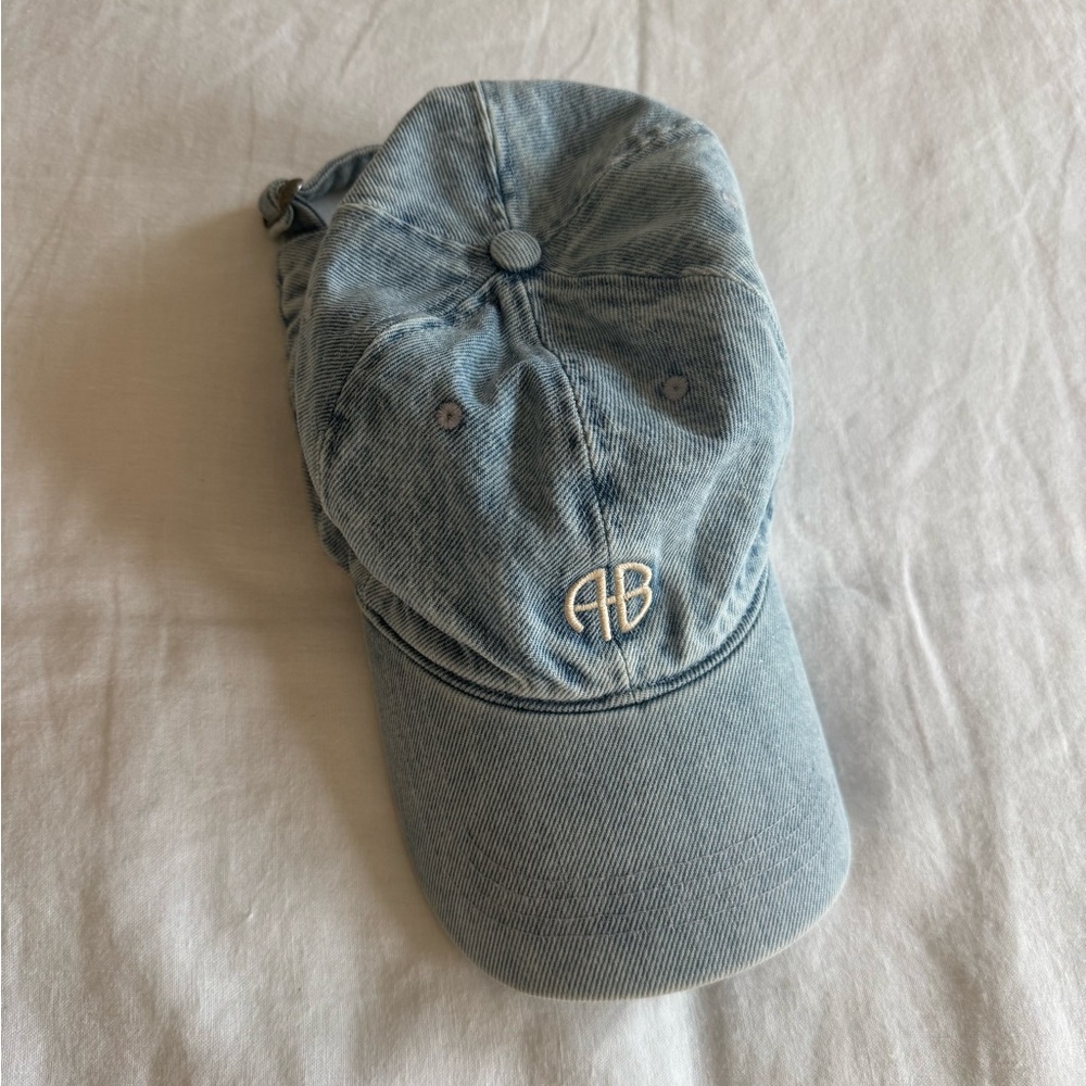 Anine Bing Light Blue Denim Cap